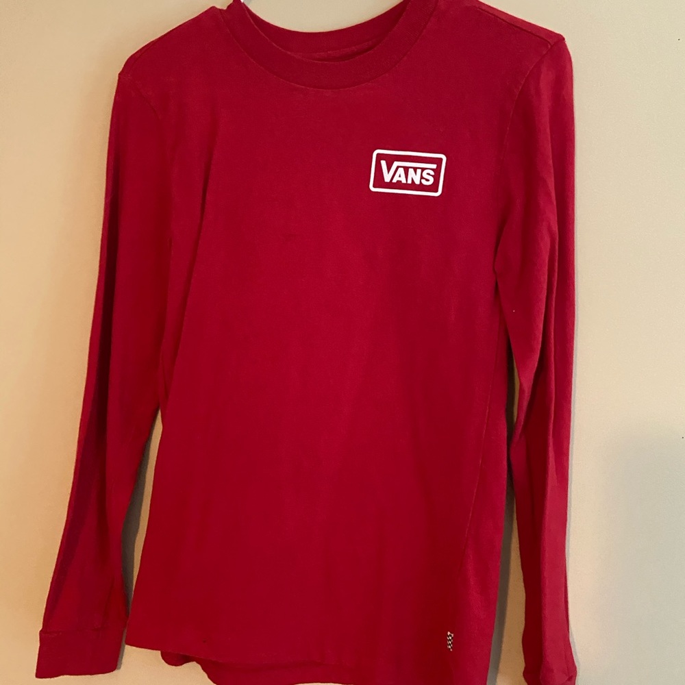 red long sleeve shirt